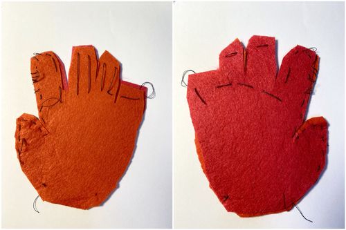 写美篇虽然我的手套只是简单的缝制,并没有像瓯绣那样精美的图案,但是